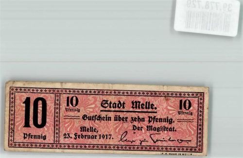 Melle 1917 Notgeld 10 Pfennig