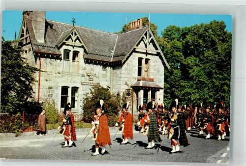 Braemar Schottische Highland Pipers Militärkapelle Dudelsack Tracht