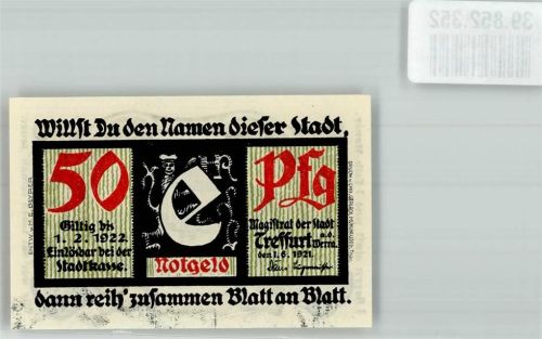 Treffurt 1921 50 Pfg. Ehem. hessisches Amtshaus bis 1736