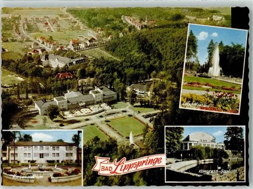 Bad Lippspringe 1966 Fliegeraufnahme Sanatorium