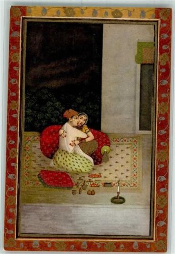 Liebespaar auf der Haremsterrasse Indien um 1700 Staatliche Museen Berlin