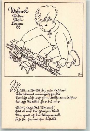 Vasenöl Kind Spielzeugeisenbahn