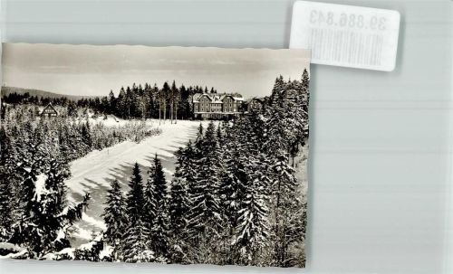 Sand Winter Hotel Ort handschriftlich Foto Original aus Archiv eines Ansichtskartenverlags