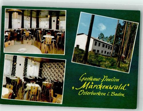 74706 W6960 Osterburken Foto AK Gasthaus Pension Märchenwald Fotograf Siegfried Würzberger