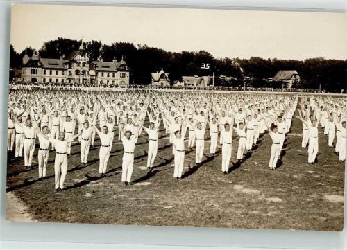 1926 2. Landesturnfest 1926 Turner Freiübungen auf dem Sportfeld