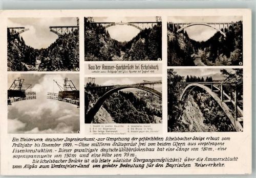 Rottenbuch Bau der Echelsbacher Brücke ü. d. Ammerschlucht