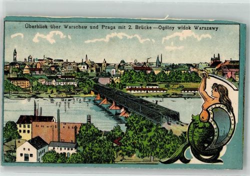 Warschau Überblick ü. Warschau u. Prag m. 2. Brücke