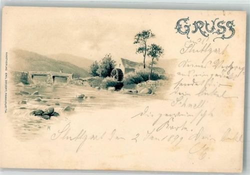 1899 Brücke sign. MM