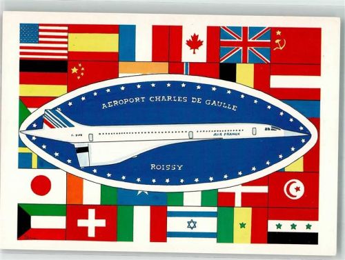 Paris Sign. Hamm Patrick Concorde Roissy Flughafen Charles de Gaulle Fahnen Limitiert Nr.934