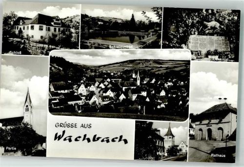 Wachbach Schloss Schwimmbad Denkmal Rathaus