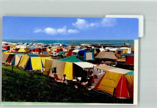 Burhave Campingplatz Ort handschriftlich Foto Original aus Archiv eines Ansichtskartenverlags