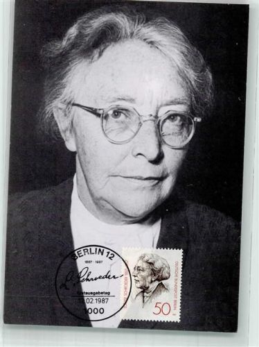 Sonderstempel Louise Schröder 12.2.1987 war Mitglied d. Nationalversammlung wurde 1946 Bürgermeister v. Berlin