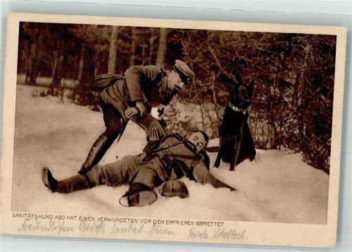 1918 Verwundeten vor dem erfrieren gerettet WK I