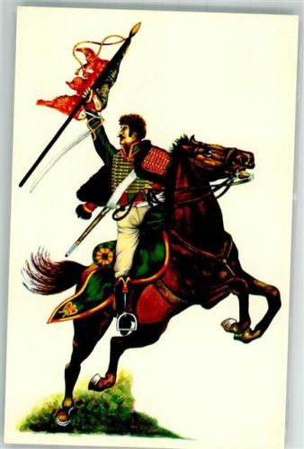 Chasseur 1804 Imperial Guard Uniform Pferd Standarte Interregnum Wappen Nr.19 Informationskarte