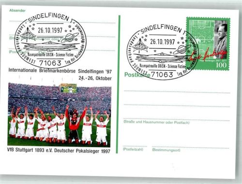 Sindelfingen VFB Stuttgart 1893 Internationale Briefmarkenbörse 97 Sonderstempel