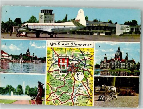 Hannover Flughafen Zebra Schloss Segelboot Boot Vogelschau Wappen