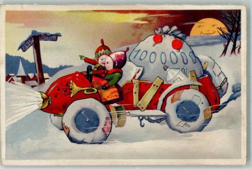 Fantasie Auto Wichtel Neujahr Auto Humor