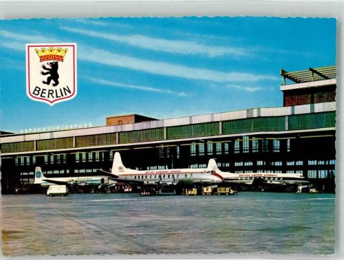 Tempelhof Wappen Abfertigungshalle + Propeller Flugzeuge