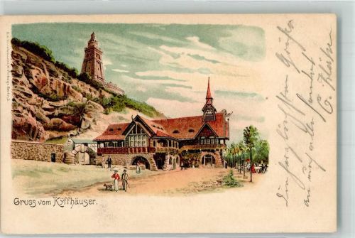Steinthaleben 1898 Kaiser-Wilhelm-Denkmal Gasthaus Hüttenstempel