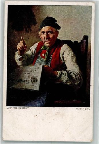 1917 Der Hochpolitiker sign. Kandler Humor