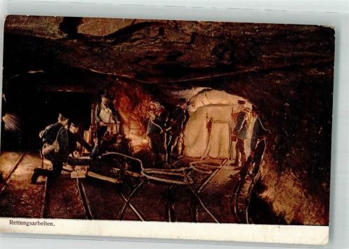 1913 Rettungsarbeiten unter Tage