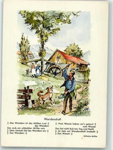 Wanderschaft Frauen Hund Lied v. Wilhelm Müller