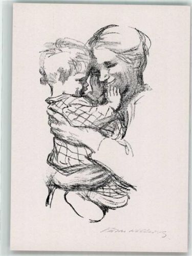 Mutter m. Kind auf dem Arm 1916 Kollwitz, K. Künstlerkarte
