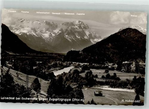 Eschenlohe 1964 Foto Huber, H. Loisachtal Zugspitzgruppe