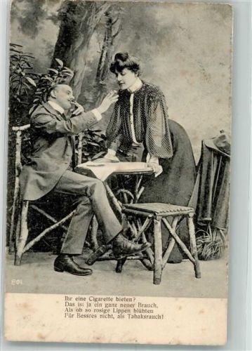 Frau Spruch Zigarette 1905
