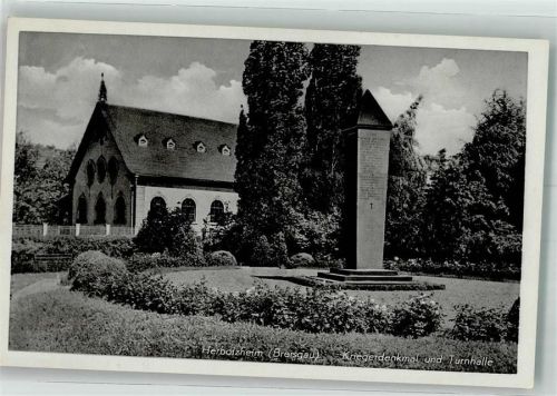 Herbolzheim Kriegerdenkmal und Turnhalle Verlag Kurt Görtz 1951