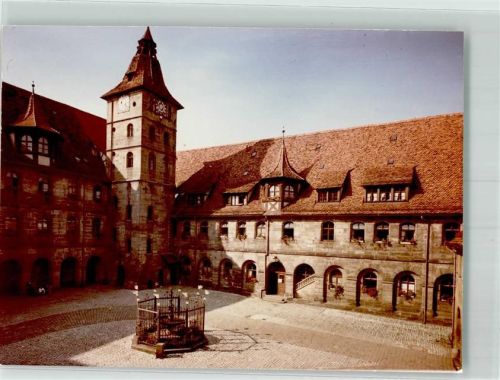 Altdorf Innenhof mit Brunnen des Wichernhauses Foto Original aus Archiv eines Ansichtskartenverlags Ort handschriftlich