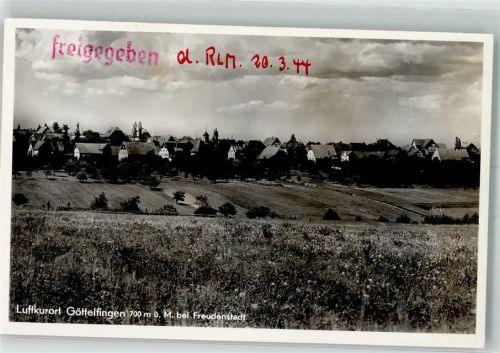 Göttelfingen Zensur Freigegeben d. RLM 20.3.44