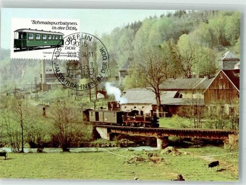 09477 O9308 Jöhstadt 1984 Sonderstempel Schmalspurbahnen in der DDR Streckenführung bei Jöhstadt