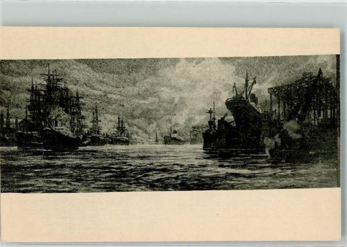 Hamburg Wandgemälde im gr. Saale Rathaus von Hugo Vogel