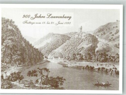 Laurenburg 1993 Alte Schloss- und Ortsansicht zur 900 Jahrfeier des Ortes Reproduktion