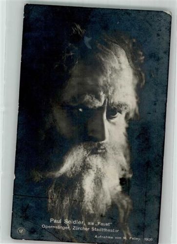 Zürich 1912 Foto M. Felmy Paul Schneider als Faust Stadttheater NPG