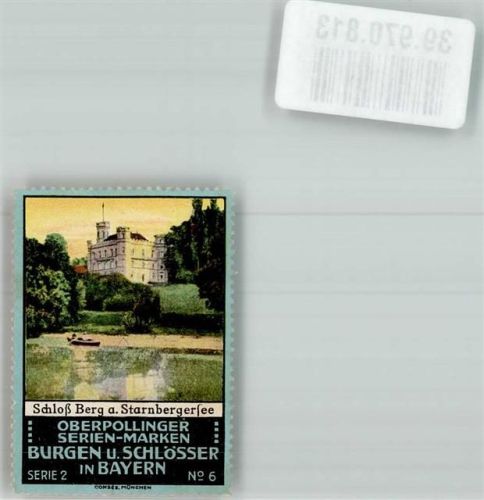 82335 W8137 Berg , Starnberger See Vignette Schloss Berg Oberpollinger Serienmarken Serie 2 No. 6