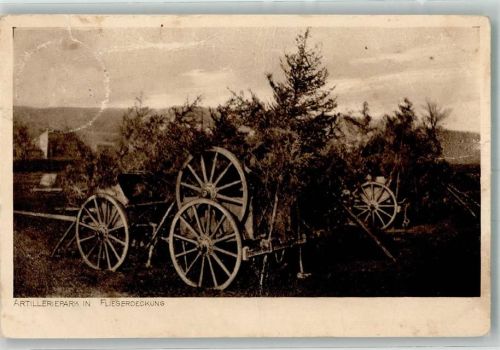 1915 Artilleriepark in Fliegerdeckung WK I