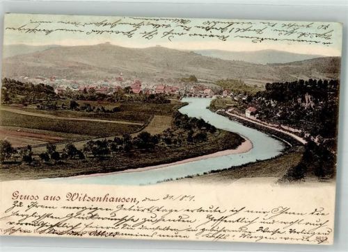 Witzenhausen 1901 mit Liebfrauenkirche und Werrabrücke