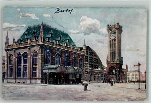 Gand 1914 Bahnhof Feldpost WK I