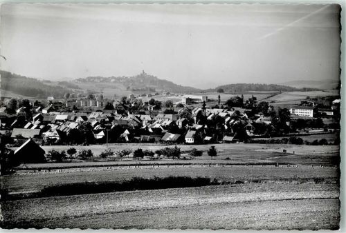 Oberviechtach mit der St. Johanneskirche und Burgruine Haus Murach Foto Original aus Archiv eines Ansichtskartenverlags Ort handschriftlich