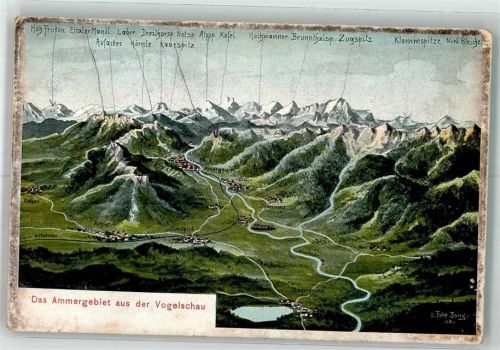 Saulgrub sign. Felle, E. Vogelschau Ammergebiet
