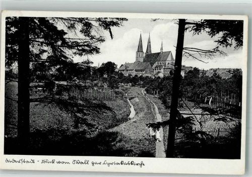 Duderstadt 1939 Wall mit St. Cyriakuskirche