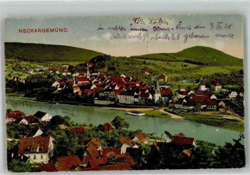 Neckargemünd 1920 Beschriftung auf der Bildseite
