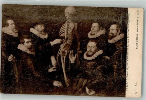 Anatomiestunde im Jahre 1619 Skelett