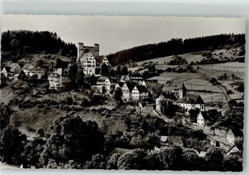 72213 W7272 Berneck , Württ Foto AK Schloss Kirche