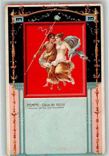 Pompei e Scavi Casa dei Vetti Giovane Satiro con Baccante Erotik