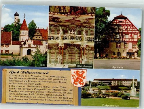 Bad Schussenried Törle Bibliotheksaal Apotheke Parksanatorium Chronik Verlag Traut 666