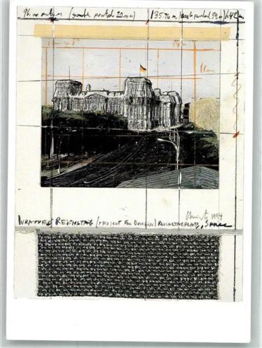 Berlin Mitte Christo Kunstobjekt Verhüllter Reichstag Quadriga