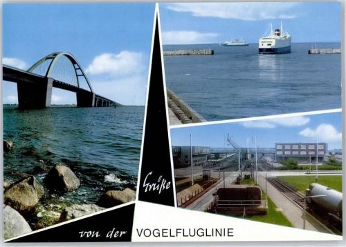 Puttgarden Fährbahnhof, Fehmarnsund-Brücke, Schiff